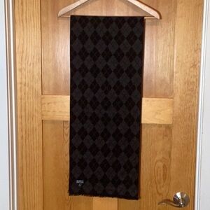 Black & Gray Plaid 100% Silk Scarf